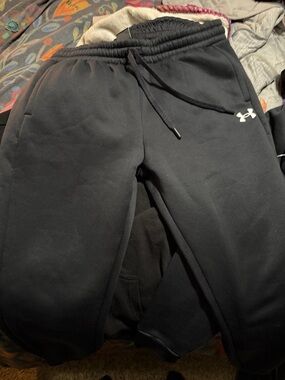Under Armour Black Womens Fleece Joggers with Logo